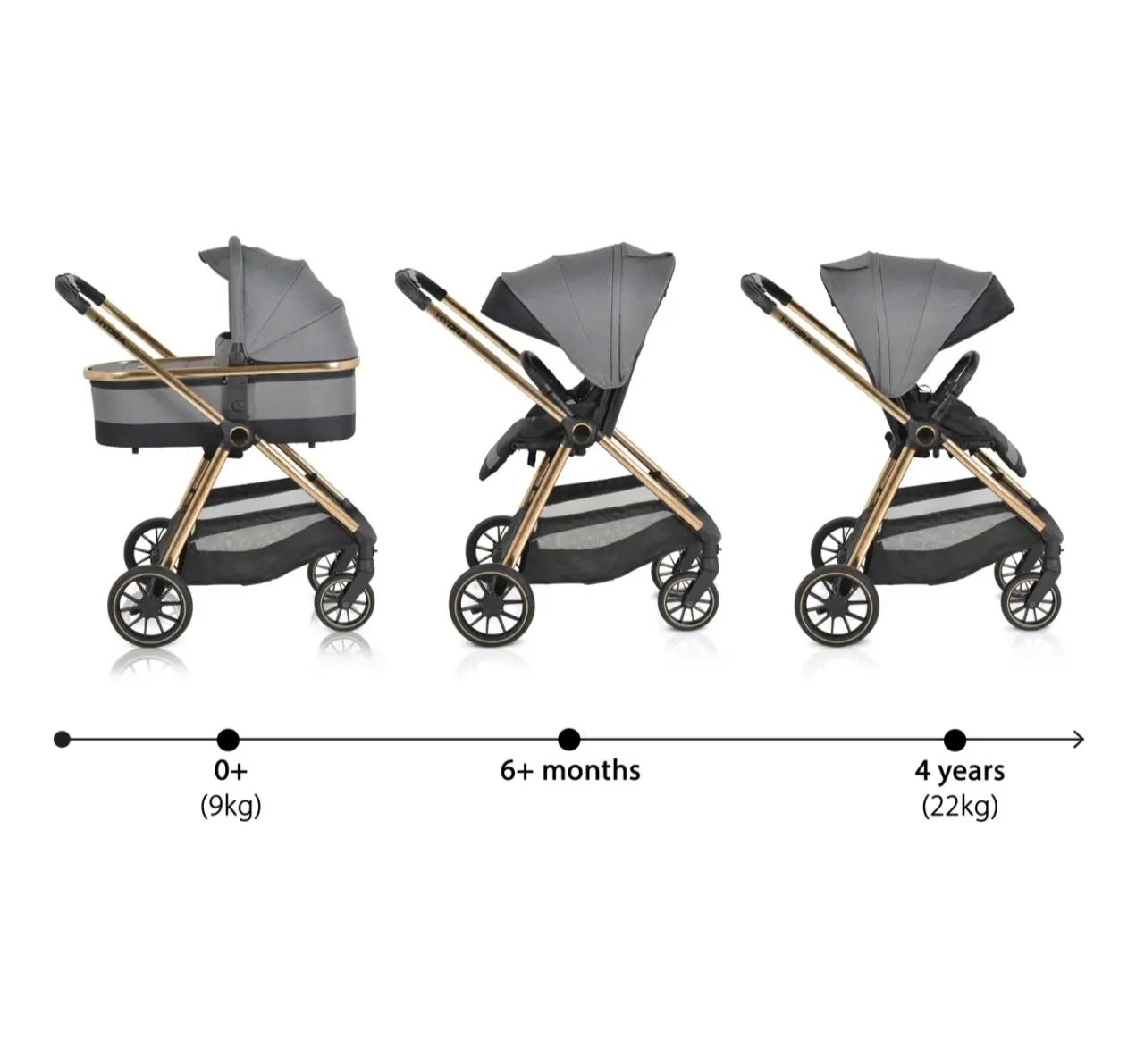 Cangaroo Hydra kolica za bebe 3u1