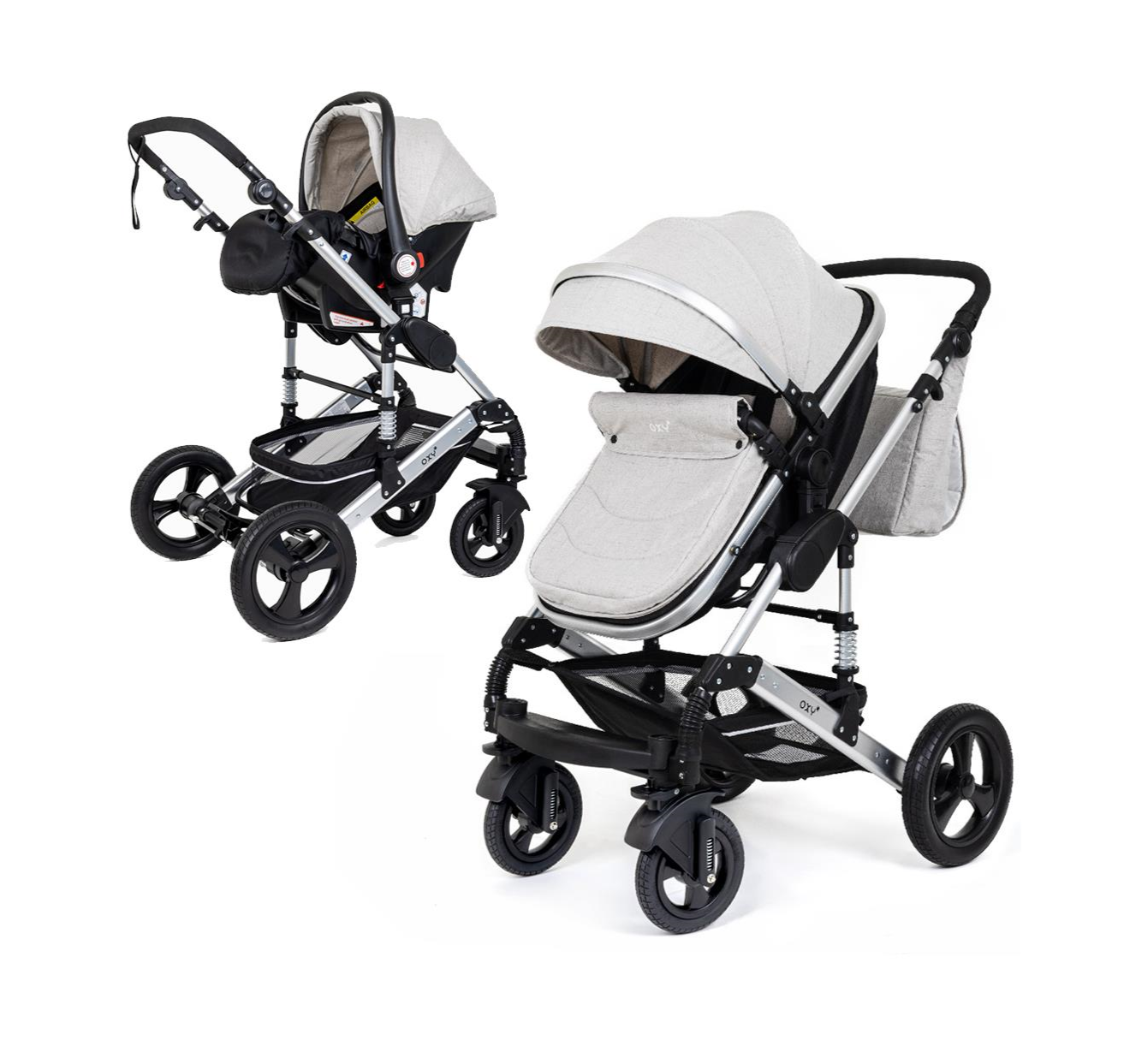 Jungle Oxy kolica za bebe 3u1 Light Grey