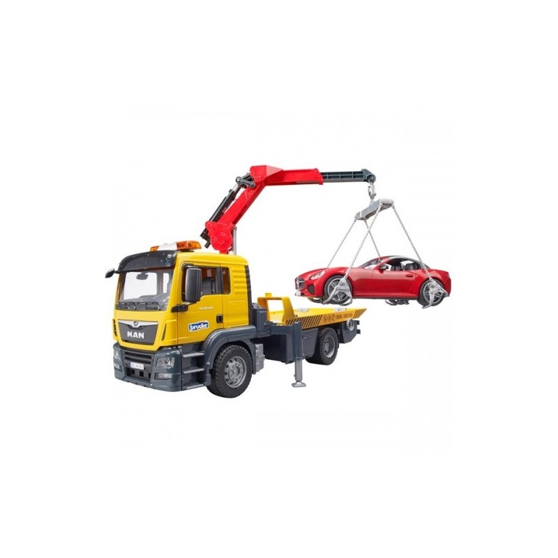 Bruder kamion MAN TGS šlep služba + auto roadster