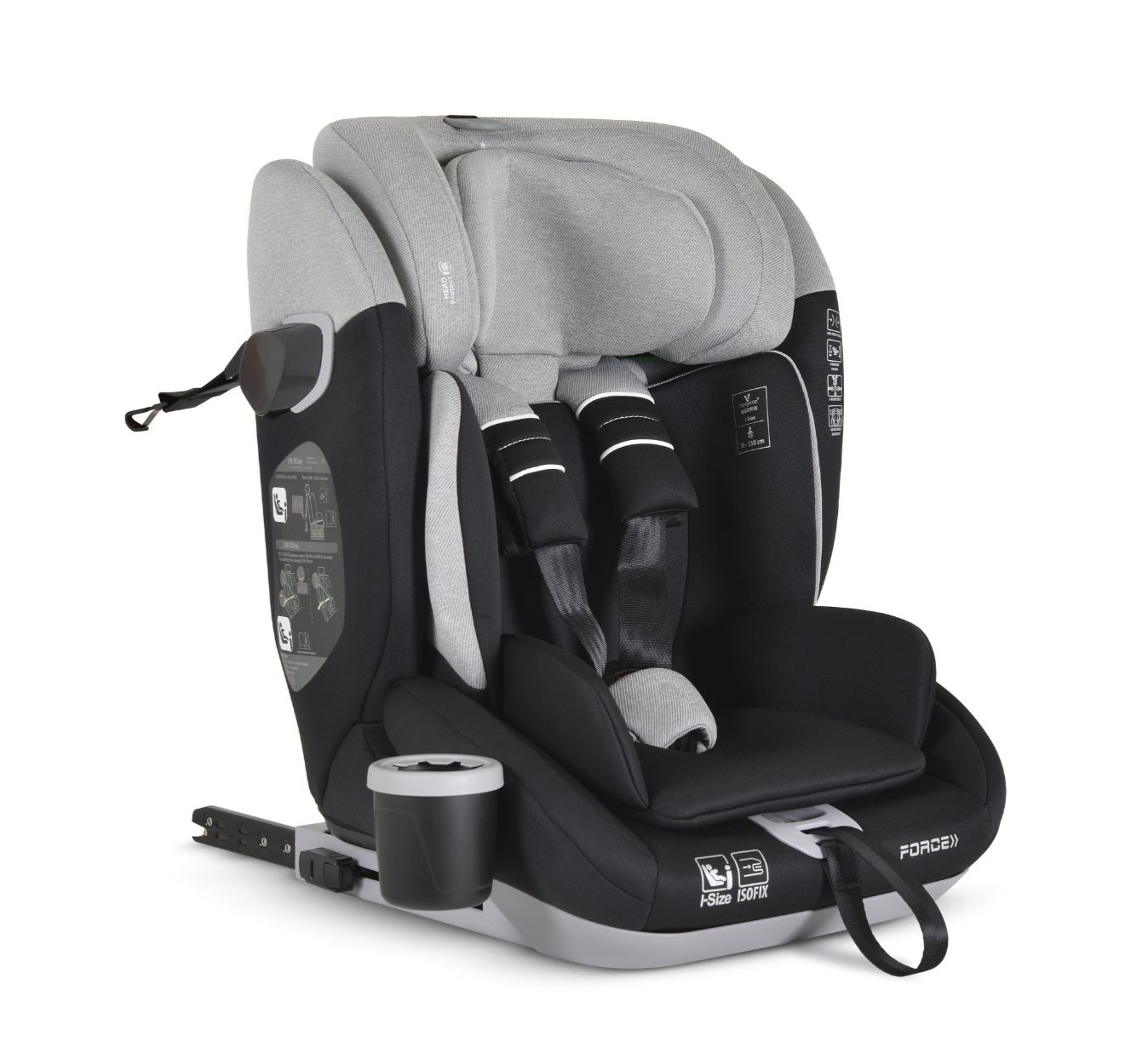 Cangaroo Force i-Size Isofix auto sedište za decu 75-150cm-Grey